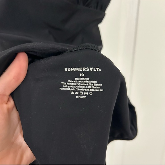 Summer Salt The Plunge Swimsuit Classic black criss cross‎ back / size 10 - Picture 4 of 5